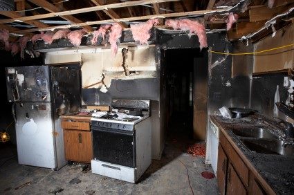 Fire damage repair by 90 Degrees Restoration